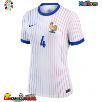 Camisa de Futebol França Dayot Upamecano #4 Equipamento Secundário Mulheres Europeu 2024 Manga Curta